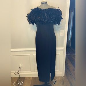 Vintage Collections Black Feather Dress